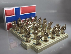 nsl alphabet norge norvégien stl obj lettres signe main bras Norvège 3d print model - Mito3D