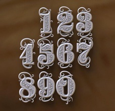 Nombres chiffres nombre art mathématiques sculptures chiffre numéral personnage ornement 3d print model - Mito3D