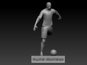 nuno mendes 3d stampa modello in scultura 3dexport nunomende calcio calciatore giocatore portogallo psg francia parigi 3dprint 3dprinted 3dprinting 3d print model - Mito3D