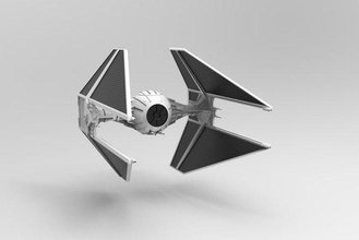 Nurbs kravat önleme star savaşlar araç silah imparatorluk Darth Vader grevler Fırtına asker robot Bilim kurgu uzay aracı gergedan 3d print model - Mito3D