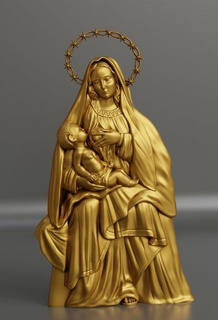 hemşirelik Madonna Rahatlama heykel kolye din Antik bakire şekil heykeller Tanrı melek takı Sanat isa Marie 3d print model - Mito3D