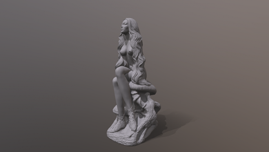 nympf 3d print model in woman 3dexport girl body naked mature beauty hair sculpture figure erotic breast 3d print model - Mito3D