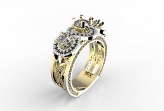 oc luxur anel 3d impressão modelo in argolas 3dexport joalheria joias ouro prata 3d print model - Mito3D