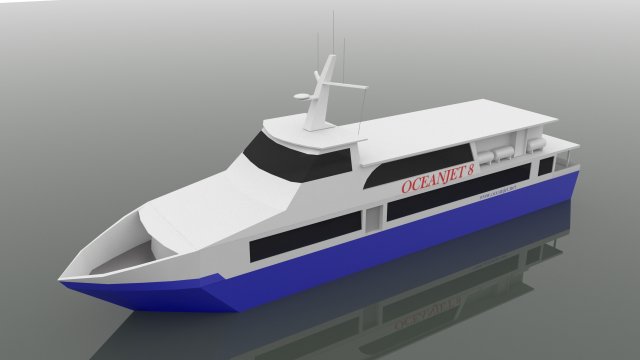 océan jet 8 navire livraison transport navires traversier ferry boat class ferryboat2 3D print model - Mito3D