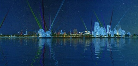 Ozean Park Animation architektonisch Architektur Gebäude Schloss China Traum Osten Kaiser Außen 3d print model - Mito3D