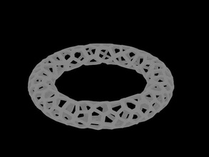 octogonal de l'anneau oxogonal structure amusant art la conception bijoux paramétrique grille 3d print model - Mito3D