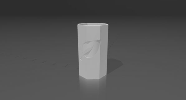 ottagono vaso 3d stampabile Accessori natura impianti arte foglia regalo 3d print model - Mito3D