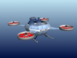 Oktokoper v2 Denim Auflage Oktokopter Quadrocopter Drohne Spiel Karikatur 3d print model - Mito3D