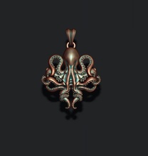 polpo pendente 3d stampa modello in ciondoli 3dexport calamaro mare oceano creatura tentacolo volgare oktopus tentacoli acqua pesce marino natura animale squalo delfino argento gioiello collana 3d print model - Mito3D