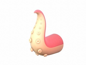pulpo tentáculo calamar animal anime dibujos animados apuntalar mar comida tinta crudo brazo invertebrado cefalópodo octano niño 3d print model - Mito3D