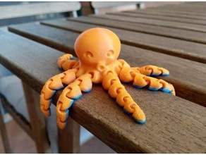 poulpe 3d impression modèle in 3dexport octopus cute jouet décoration jouer cool coupure électrique 3d print model - Mito3D