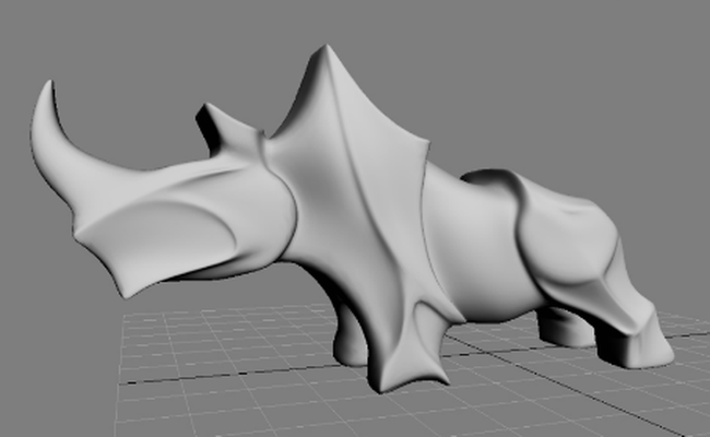 of rinoceronte 3d stampa modello in segni loghi 3dexport statuetta 3d print model - Mito3D