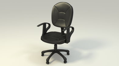 Büro Stuhl Möbel Leder Gittergewebe 3d Sessel 3d print model - Mito3D