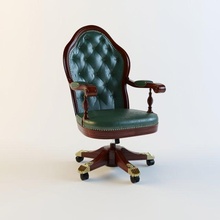 bureau chaise libre 3d modèle in 3dexport luxe fauteuil cuir classique 3d print model - Mito3D
