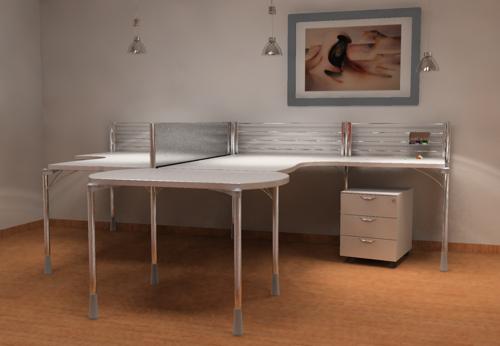 ufficio cono tavolo mobilia lampada tubo accantonare interni 3D print model - Mito3D