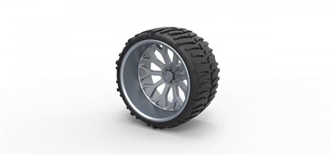 offroad wheel lifted trucks 2 3d print model in automotive 3dexport diecast tire vehicle printable toy scaled liftedtruck widewheel widetire 3d print model - Mito3D