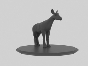 okapi 3d print model in animals 3dexport animal wild wildlife 3dprinter 3dprinted 3dprinting 3d print model - Mito3D