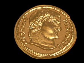 vieux constans pièce de monnaie 3d-impression or d'argent le trésor la trésorerie l'argent antique 3d print model - Mito3D
