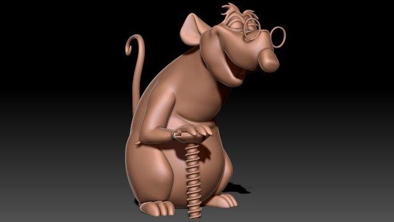 vecchio ratto figurine topo animale cartone animato carina animali creatura mammifero miniature carattere gioco topi domestico 3d print model - Mito3D