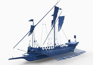 eski gemi mod10 3d yazdır model in otomotiv 3dexport kalyon yelken korsan tekne nostaljik ahşap güverte deniz yelkenli tarihi top antik ulaşım firkateyn çapa 3d print model - Mito3D