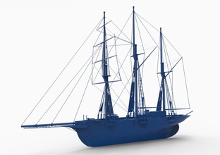eski gemi mod2 3d yazdır model in otomotiv 3dexport kalyon yelken korsan tekne nostaljik ahşap güverte deniz yelkenli tarihi top antik ulaşım firkateyn çapa 3d print model - Mito3D