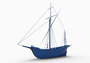 eski gemi mod4 3d yazdır model in otomotiv 3dexport kalyon yelken korsan tekne nostaljik ahşap güverte deniz yelkenli tarihi top antik ulaşım firkateyn çapa 3d print model - Mito3D