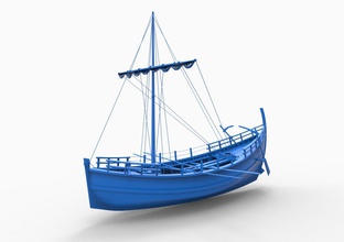 vecchio nave mod7 3d stampa modello in settore automobilistico 3dexport galeone vela pirata barca vintage legno mazzo nautico andare storico cannone antico trasporto fregata 3d print model - Mito3D
