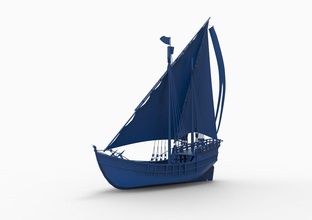 vecchio nave mod9 3d stampa modello in settore automobilistico 3dexport galeone vela pirata barca vintage legno mazzo nautico andare storico cannone antico trasporto fregata 3d print model - Mito3D