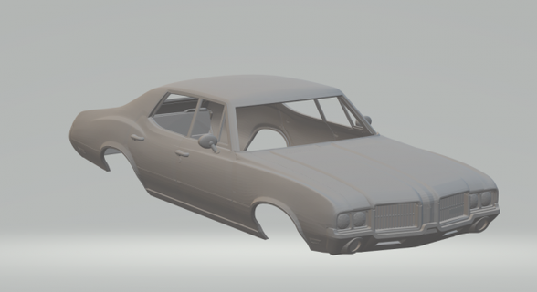 Oldsmobile Cutlass araç döküm Sıcak tekerlekler slotcar oyuncaklar Yazdır yarış araba 3d print model - Mito3D