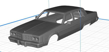 oldsmobile regency body car printable 3d print model in automotive 3dexport cab cabin shell rc project radiocontrol miniz slot scalextric ninco fly automobile transport scale auto 3d print model - Mito3D