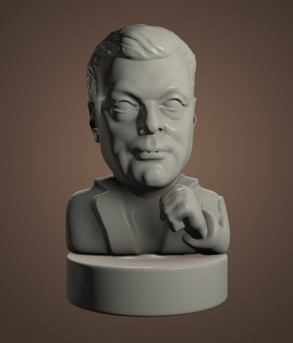 oleh tyahnybok de l'ukraine parlement la ministre président d'impression politicien conseil d'administration jeu sculpture portrait le buste 3D print model - Mito3D