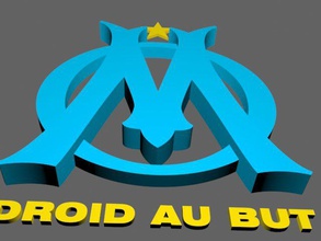 o olympique de marselha futebol logotipo emblema moeda league1 frança clube 3d print model - Mito3D