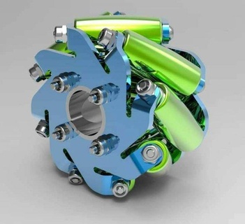 omni roue robotique 3d 3dprint conception œuvres solides stl DIY 3d print model - Mito3D