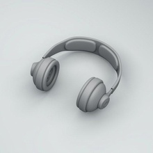 on ear cuffie musica altoparlante elettronico acustico amante suono ascolta sicuro design moderno elegante semplice multifunzionale 3d print model - Mito3D