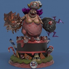 onepiece charlotte linlin big mom 3d print model in figurines 3dexport collectible hd dioramas anime manga sculpture art old statue miniatures bigmom cake candy strawberry 3d print model - Mito3D
