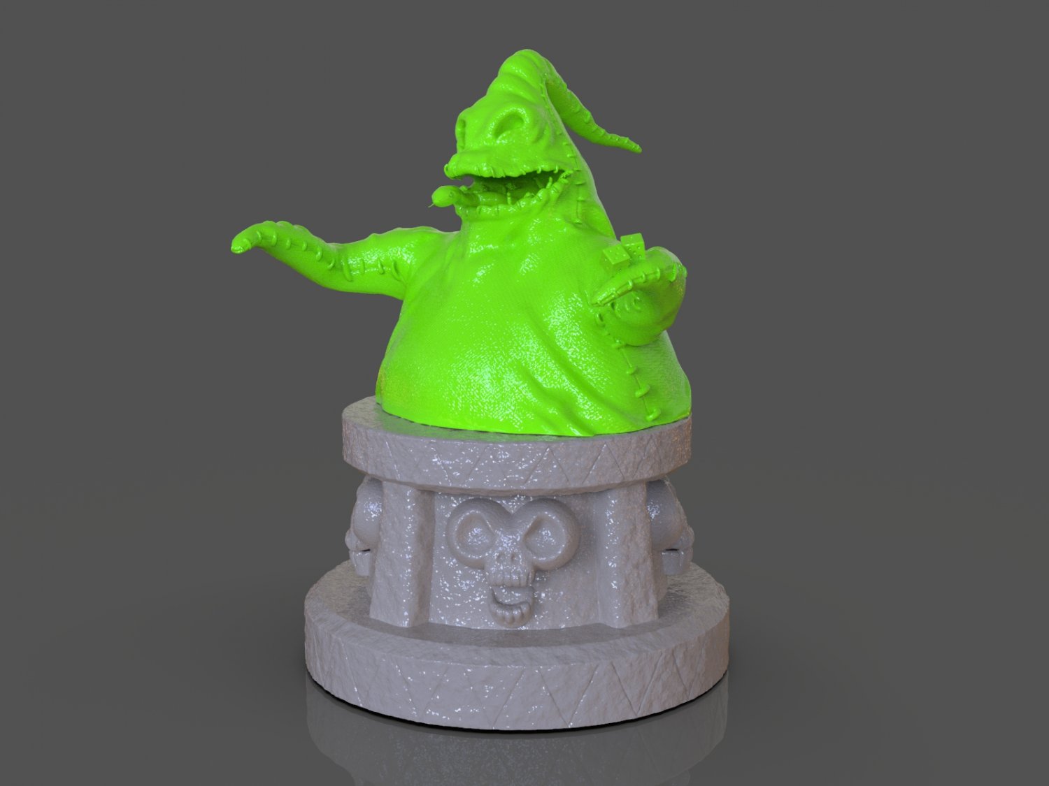 oogie boogie büste 3d drucken modell figuren 3dexport figur figurine halloween halloweendecorset film filme movieprop boogeyman oogieboogie disney disneyland disneylands disneymodel geist geister dorfbewohner schurke villano 3D print model - Mito3D