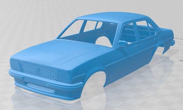 opel Ascona berlina 1975 imprimível corpo carro fenda escalextrico Tamiya rc miniz passatempo micro 3d print model - Mito3D