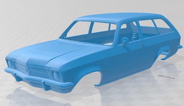 opel ascona voyage 1970 printable body car 3d print model in automotive 3dexport slot scalextric tamiya rc miniz hobby micro 3d print model - Mito3D