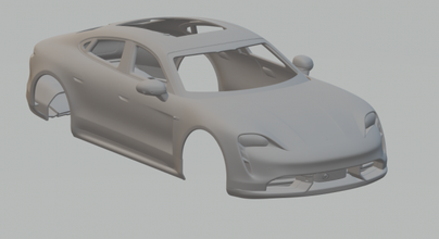 porsche taycan 3d print model in vehicle 3dexport diecast slot-car slotcar slot car hot hotwheels rc eletric 911 hypercars coupe 3d print model - Mito3D