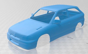 opel astra gsi 1991 imprimible cuerpo coche vehiculo 3d impresión modelo in automotor 3dexport espacio scalextric tamiya rc miniz pasatiempo micro 3d print model - Mito3D