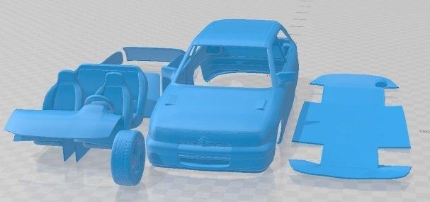 opel astra gsi 1991 imprimible coche vehiculo automotor espacio scalextric Tamiya rc miniz pasatiempo micro 3d print model - Mito3D
