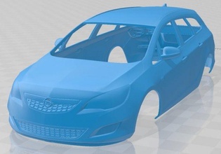opel astra Deportes turismo 2012 imprimible cuerpo coche vehiculo espacio scalextric Tamiya rc miniz pasatiempo micro 3d print model - Mito3D