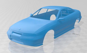 opel calibra 1990 imprimible cuerpo coche vehiculo 3d impresión modelo in automotor 3dexport espacio scalextric tamiya rc miniz pasatiempo micro 3d print model - Mito3D