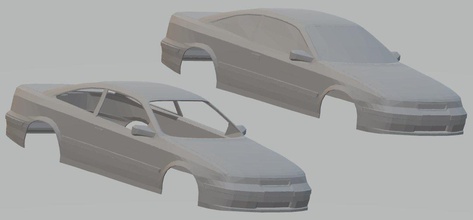 opel calibra stampabile corpo macchina 3d stampa modello in settore automobilistico 3dexport fessura scalextric tamiya rc miniz conchiglia 3d print model - Mito3D