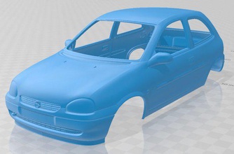 Opel corsa 1998 imprimable corps voiture fente scalextric tamiya rc miniz loisir micro 3d print model - Mito3D