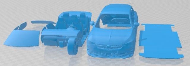 opel corsa 2020 stampabile macchina settore automobilistico fessura scalextric tamiya rc miniz passatempo micro 3d print model - Mito3D