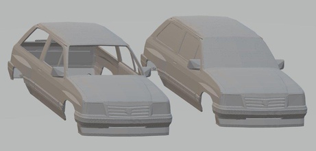 opel corsa printable body car 3d print model in automotive 3dexport shell slot scalextric tamiya rc miniz 3d print model - Mito3D