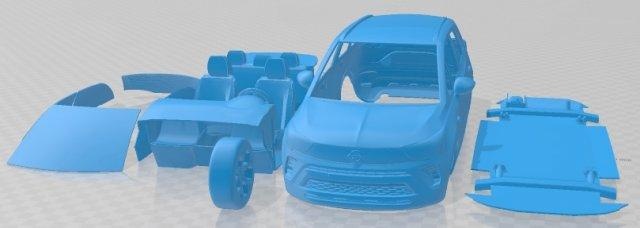 opel crossland 2021 imprimible coche vehiculo automotor espacio scalextric Tamiya rc miniz pasatiempo micro 3d print model - Mito3D