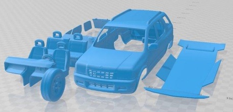 opel frontera b 1998 imprimible coche vehiculo 3d impresión modelo in automotor 3dexport espacio scalextric tamiya rc miniz pasatiempo micro tractor 3d print model - Mito3D