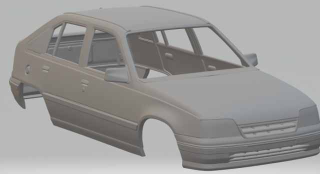 opel kadett 5 doors 3d drucken modell fahrzeug 3dexport druckguss heiße reifen heiß räder zug h0 187 slot wagen slotcar rc luke chevrolet gehalten pontiac 3D print model - Mito3D